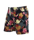 Short Estampado Tactel Elastano Extra Grande Plus Size flor Preto Cinza